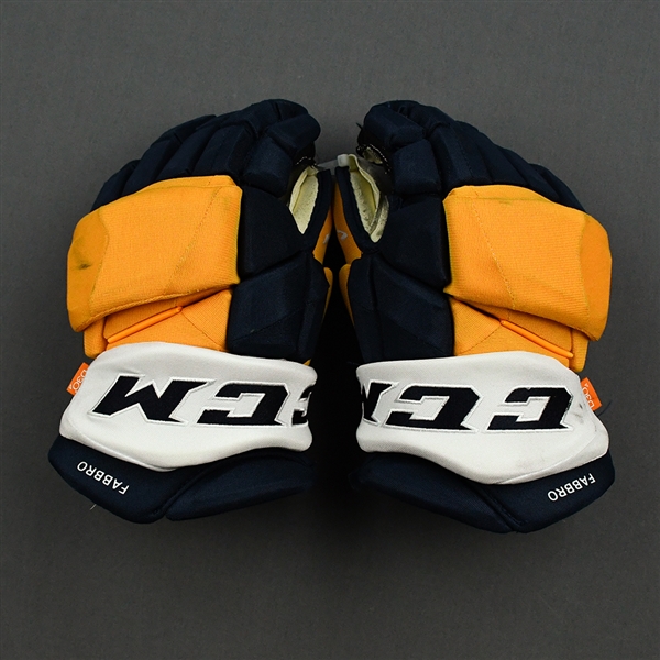 Dante Fabbro - 2020 NHL Winter Classic - Game-Worn Gloves - Worn Jan. 1, Jan. 18 & Feb. 16