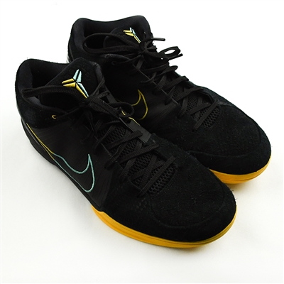 P.J. Washington - Game-Used Shoes - Nike Zoom Kobe 4 Protro "FTB" (Black/Aurora Green-University Gold) - Nov. 5, 2019 - Dec. 13, 2019 (Photo-Matched to 4 games)