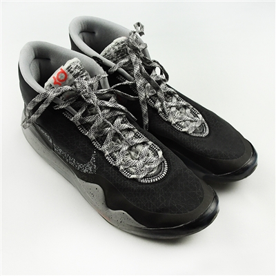 Nassir Little - Game-Worn Sneakers - Nike Zoom KD 12 "Black Cement" - Worn Nov. 12 & 16, 2019