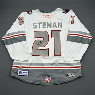 Dylan Steman - Thor - 2019-20 MARVEL Super Hero Night - Game-Worn Autographed Jersey and Socks 