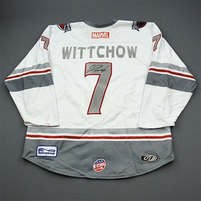 Eddie Wittchow - Thor - 2019-20 MARVEL Super Hero Night - Game-Worn Autographed Jersey and Socks 