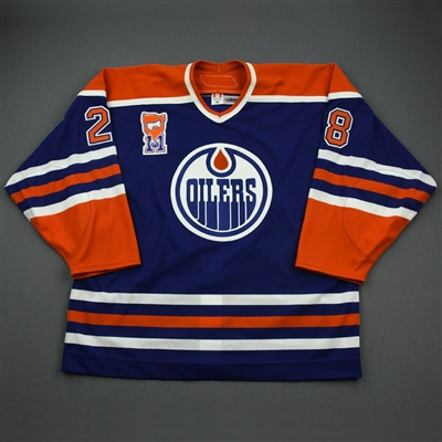 Patrick Thoresen - Edmonton Oilers - Blue Retro Mark Messier Night w/ #11 Patch