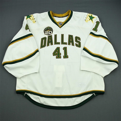Cristopher Nilstorp - Dallas Stars - White Set 2 w/ 20th Anniversary Patch (Back-Up Only)