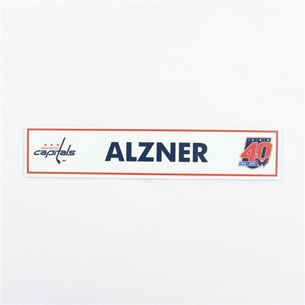 Karl Alzner - Washington Capitals Locker Room Nameplate  