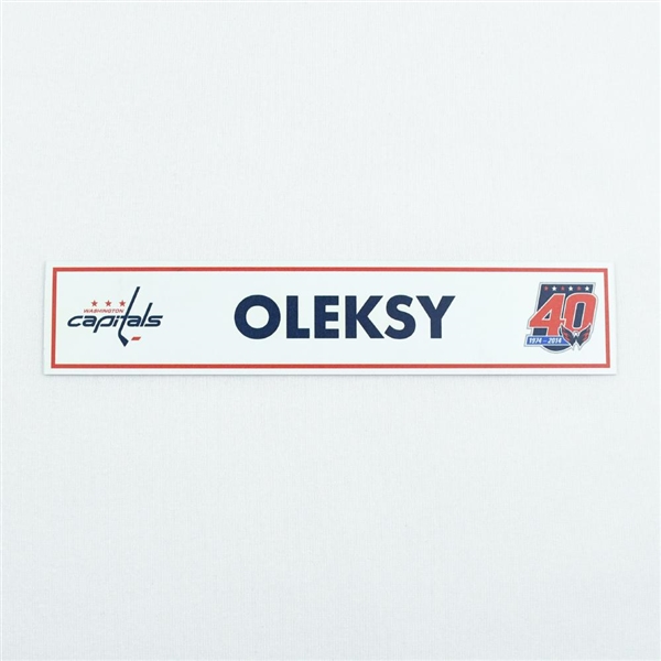 Steve Oleksy - Washington Capitals Locker Room Nameplate  