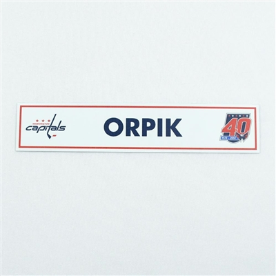 Brooks Orpik - Washington Capitals Locker Room Nameplate  