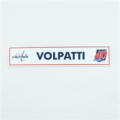 Aaron Volpatti - Washington Capitals Locker Room Nameplate  