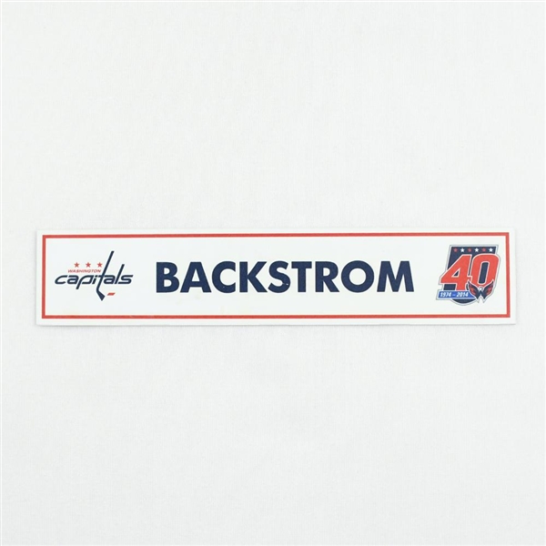Nicklas Backstrom - Washington Capitals Locker Room Nameplate  