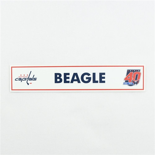 Jay Beagle - Washington Capitals Locker Room Nameplate  