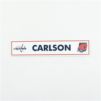 John Carlson - Washington Capitals Locker Room Nameplate  