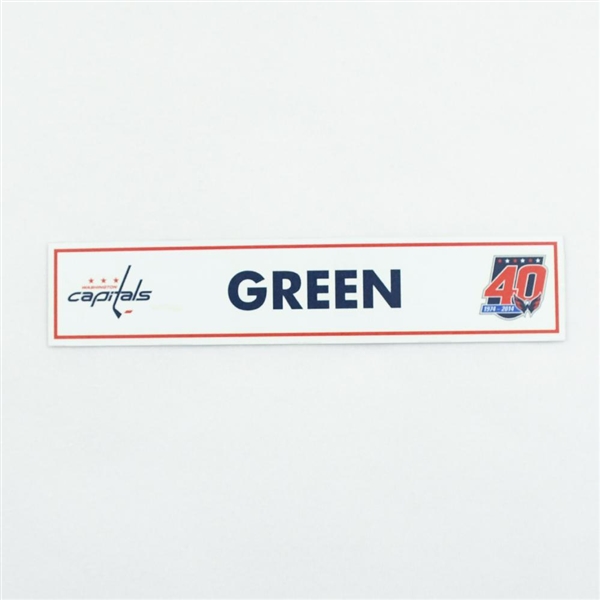 Mike Green - Washington Capitals Locker Room Nameplate  