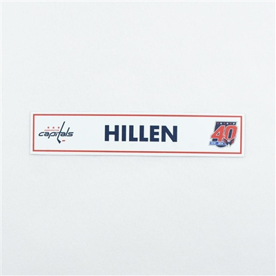 Jack Hillen - Washington Capitals Locker Room Nameplate  