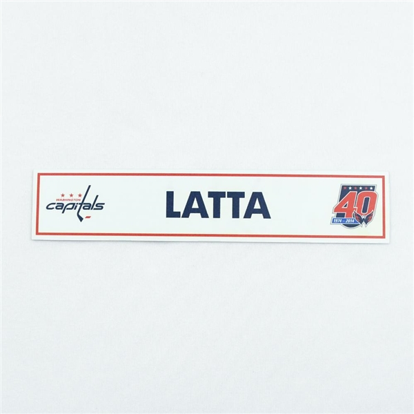 Michael Latta - Washington Capitals Locker Room Nameplate  