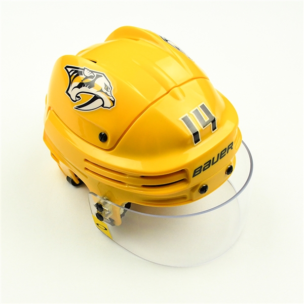 Mattias Ekholm - Game-Worn Gold Helmet - 2019-20 NHL Season
