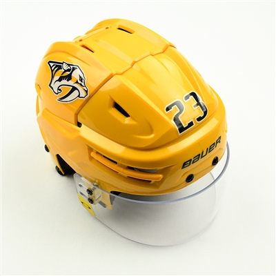 Rocco Grimaldi - Game-Worn Gold Helmet - 2019-20 NHL Season