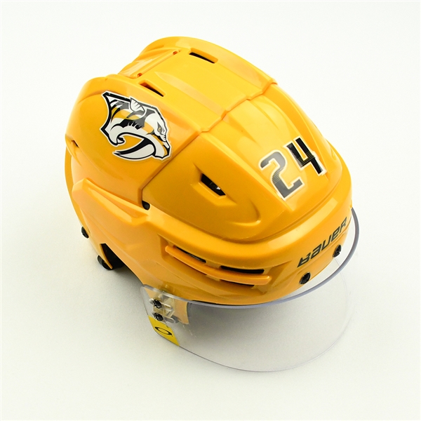 Jarred Tinordi - Game-Worn Gold Helmet - 2019-20 NHL Season