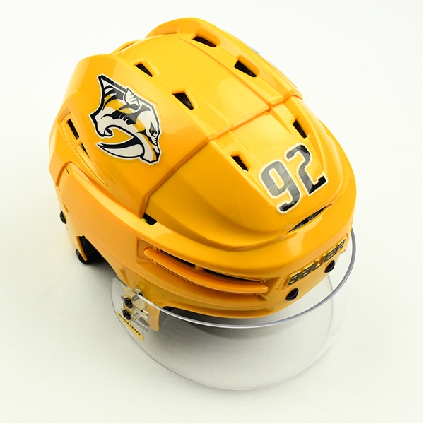 Ryan Johansen - Game-Worn Gold Helmet - 2019-20 NHL Season
