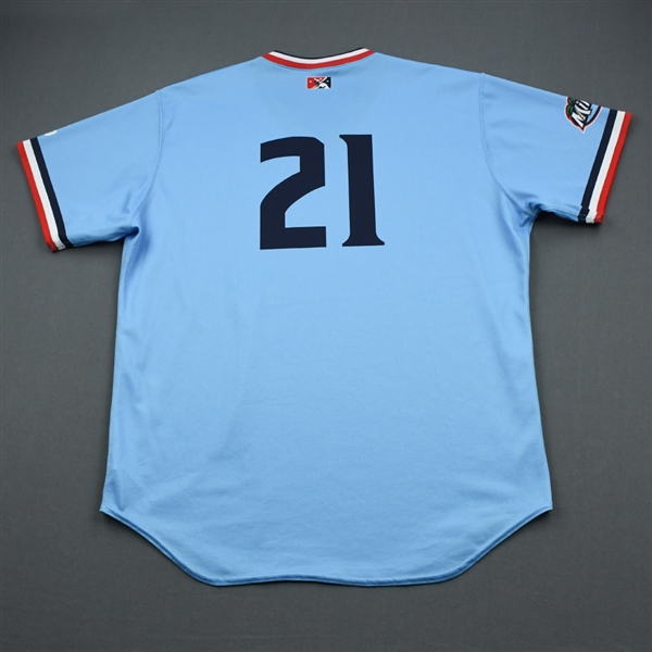 Charlie Barnes - Fort Myers Miracle - Powder Blue Game-Worn Jersey