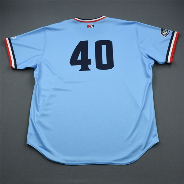 #40 - Fort Myers Miracle - Powder Blue Game-Issued Jersey
