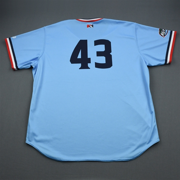 #43 - Fort Myers Miracle - Powder Blue Game-Issued Jersey