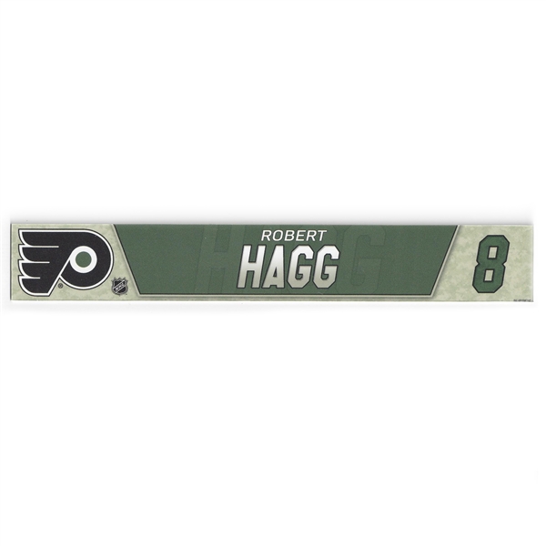 Robert Hagg - Philadelphia Flyers - Military Locker Room Nameplate - Nov. 10, 2018
