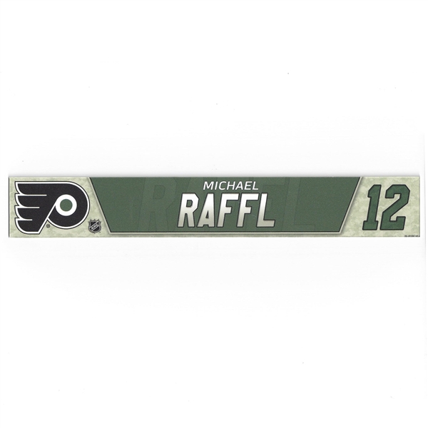 Michael Raffl - Philadelphia Flyers - Military Locker Room Nameplate - Nov. 10, 2018