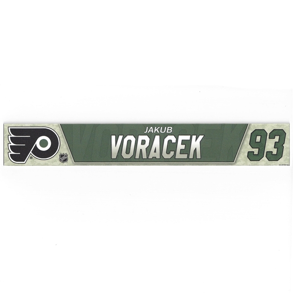 Jakub Voracek - Philadelphia Flyers - Military Locker Room Nameplate - Nov. 10, 2018