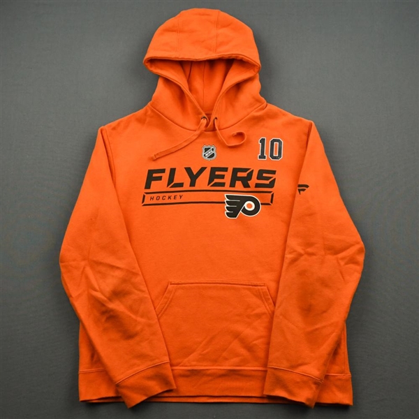 2019-20 Philadelphia Flyers - Andy Andreoff  - Team Issued - Orange Hooded Sweatshirt