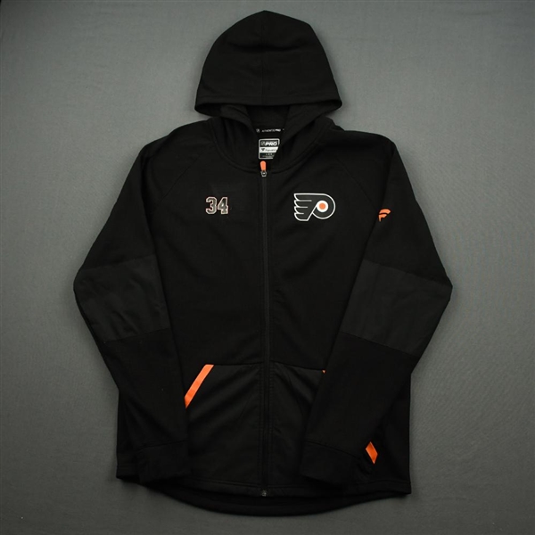 2019-20 Philadelphia Flyers - Alex Lyon - Team Issued - Black Zip-Up Jacket