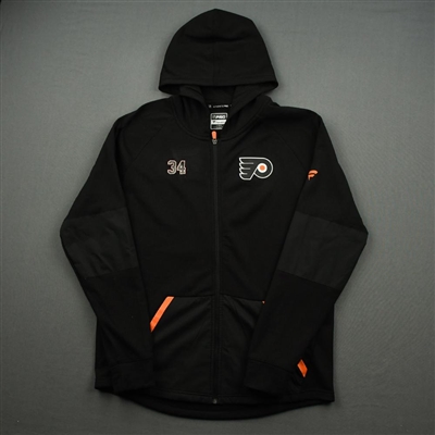 2019-20 Philadelphia Flyers - Alex Lyon - Team Issued - Black Zip-Up Jacket