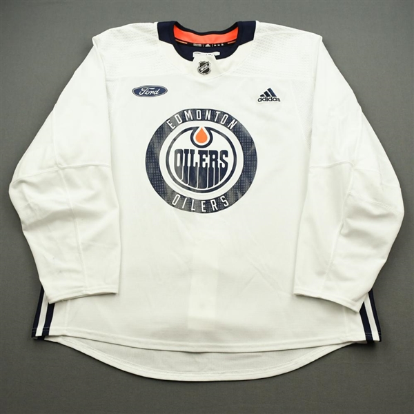 Sam Gagner - 2018-19 - Edmonton Oilers - White Practice Jersey w/ Ford Patch