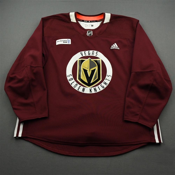 Max Pacioretty - 18-19 - Vegas Golden Knights - w/ City National Bank Patch Practice Jersey 