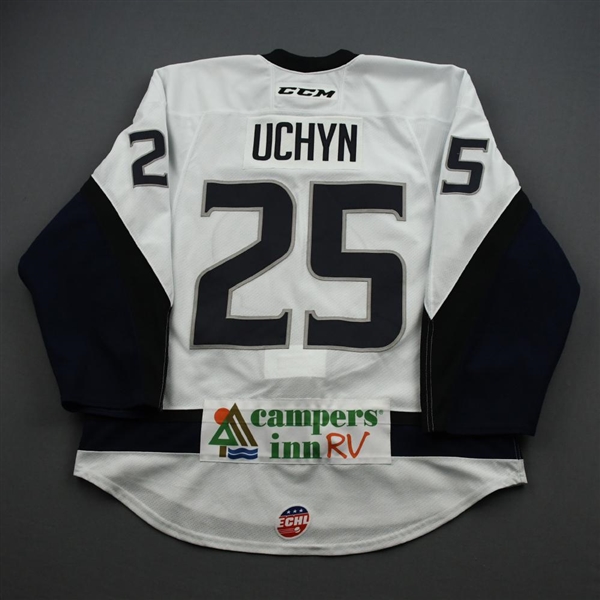 Roman Uchyn - 2018-19 Icemen Regular Season - White - Game-Worn Jersey 