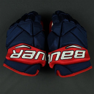 Cam Atkinson - Game-Used - Bauer Vapor 1X Gloves- 2017-18 NHL Season