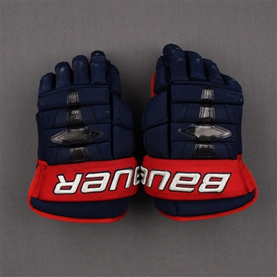 Brandon Dubinsky - Game-Used - Bauer Nexus 1N Gloves - 2017-18 NHL Season