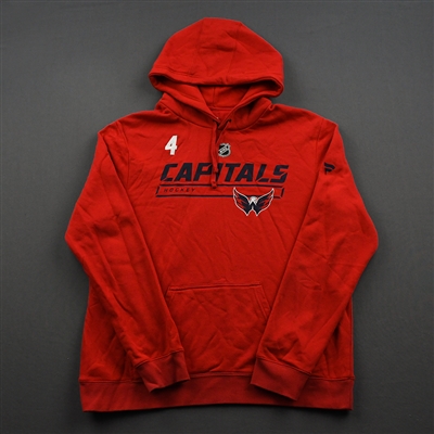 Brenden Dillon - Red Hoodie Issued by Washington Capitals - 2019-20 NHL Regular Season