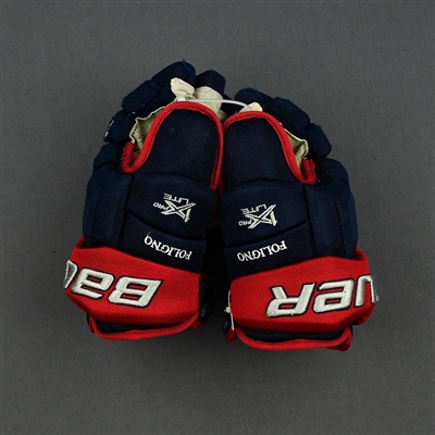 Nick Foligno - Game-Used - Bauer Vapor 1X Lite Gloves - 2020-21 NHL Season