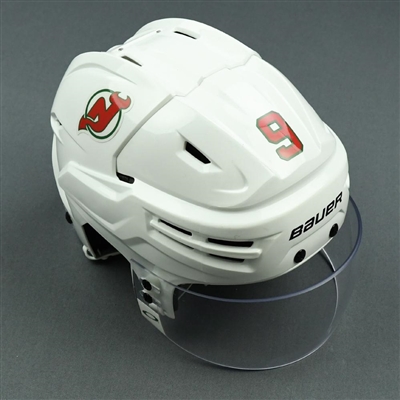 Taylor Hall - Game-Worn Heritage Helmet - 2019-20 NHL Season