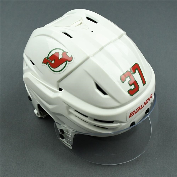 Pavel Zacha - Game-Worn Heritage Helmet - 2019-20 NHL Season