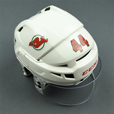 Miles Wood - Game-Worn Heritage Helmet - 2019-20 NHL Season