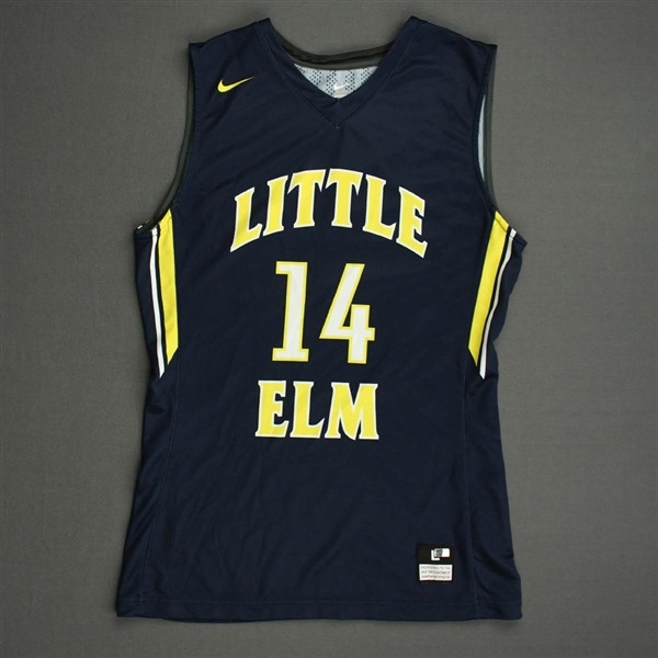 R.J. Hampton - Little Elm High School - Navy Nike Jersey