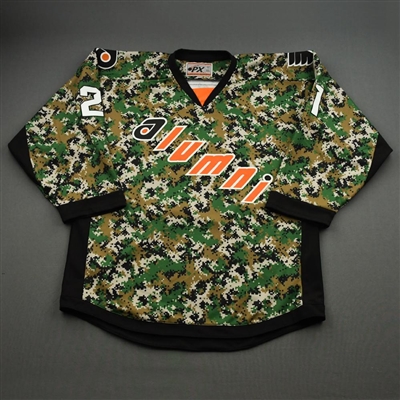 Al Secord - Game-Worn Flyers Alumni Camouflage Autographed Jersey - Worn June 27, 2021