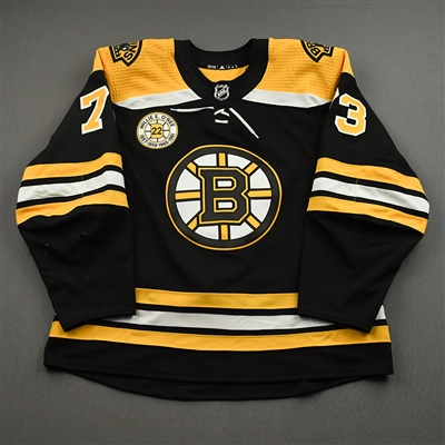 Charlie McAvoy - Game-Worn Jersey w/ Willie ORee #22 Retirement Night Patch - January 18, 2022