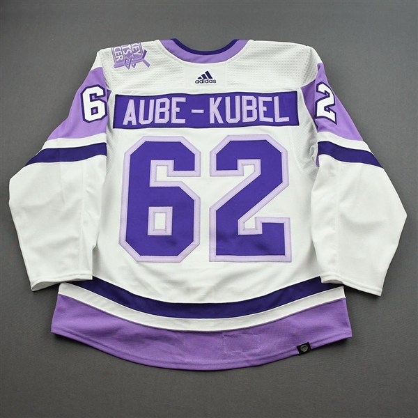 Nicolas Aube-Kubel - Warm-Up Issued Hockey Fights Cancer Jersey - November 18, 2021