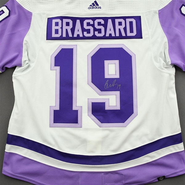 Derick Brassard - Warm-Up Worn Hockey Fights Cancer Autographed Jersey - November 18, 2021
