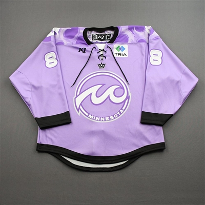 Sara Bustad - Game-Issued Hockey Fights Cancer Jersey