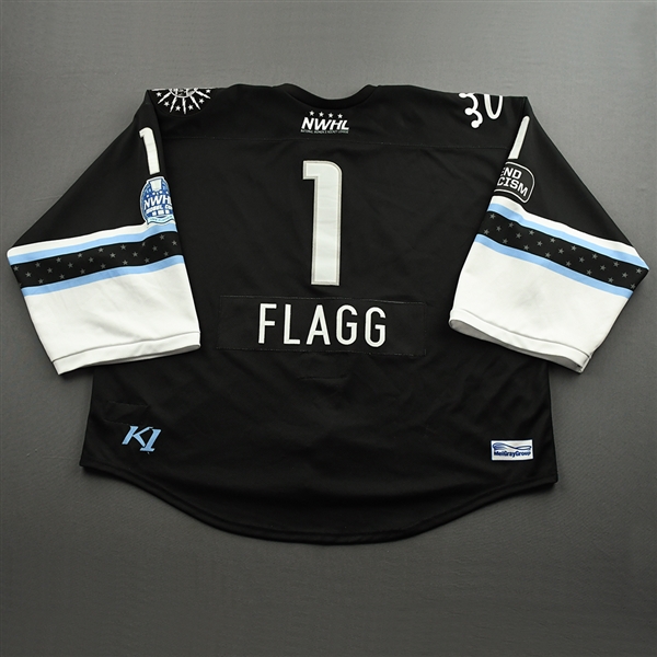 Caty Flagg - Lake Placid Set w/ Isobel Cup & End Racism Patch - 2021 Preseason Appearances Jersey