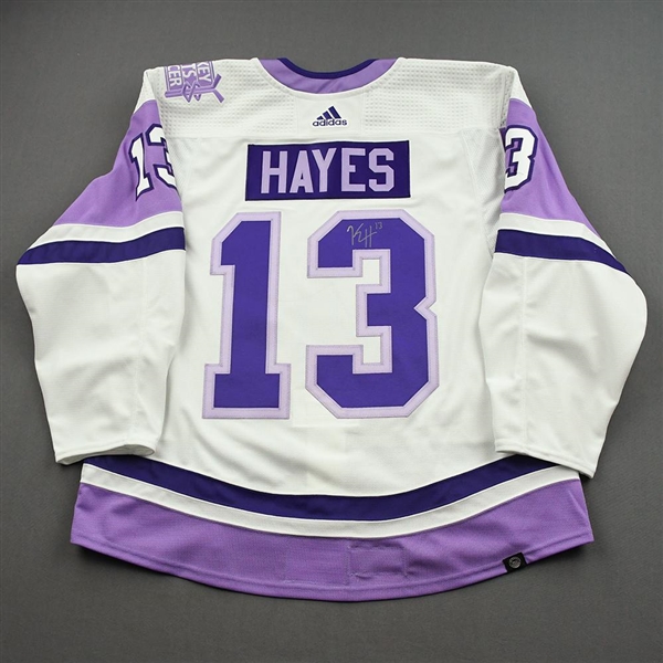 Kevin Hayes - Warm-Up Issued Hockey Fights Cancer Autographed Jersey - November 18, 2021