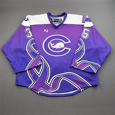 Abbie Ives - Game-Worn Alzheimers Awareness Autographed Jersey - Worn January 15-16, 2022