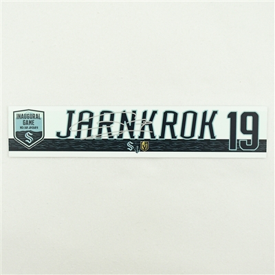 Calle Jarnkrok - Seattle Kraken - Inaugural Game - Autographed Locker Room Nameplate